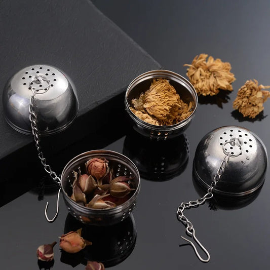 Pack of 2 Tea Ball Infuser – Stainless Steel Loose Tea Strainer | Reusable Tea Filter with Chain