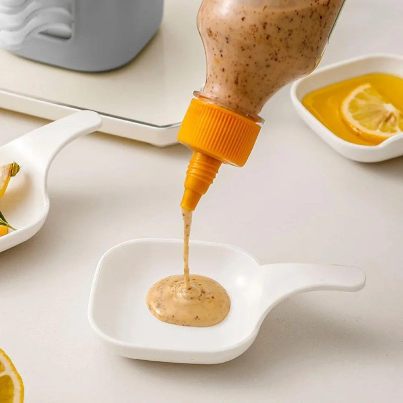 Pack of 2 Seasoning Sauce Dish Set – Mini Sushi Dip Bowls with Holder