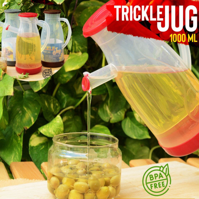 Trickle Oil Jug – Smart Control Oil Dispenser Bottle | Leak Proof Kitchen Oil & Vinegar Pourer