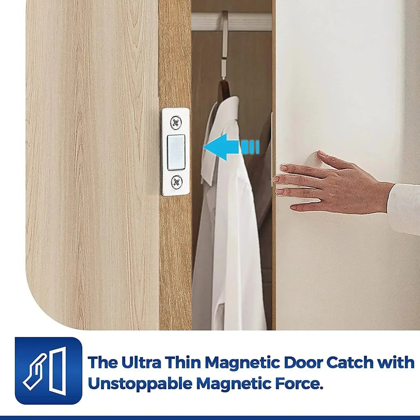 Pack of 3 Mini Door Magnet – Strong Magnetic Door Catch | Cabinet & Door Stopper