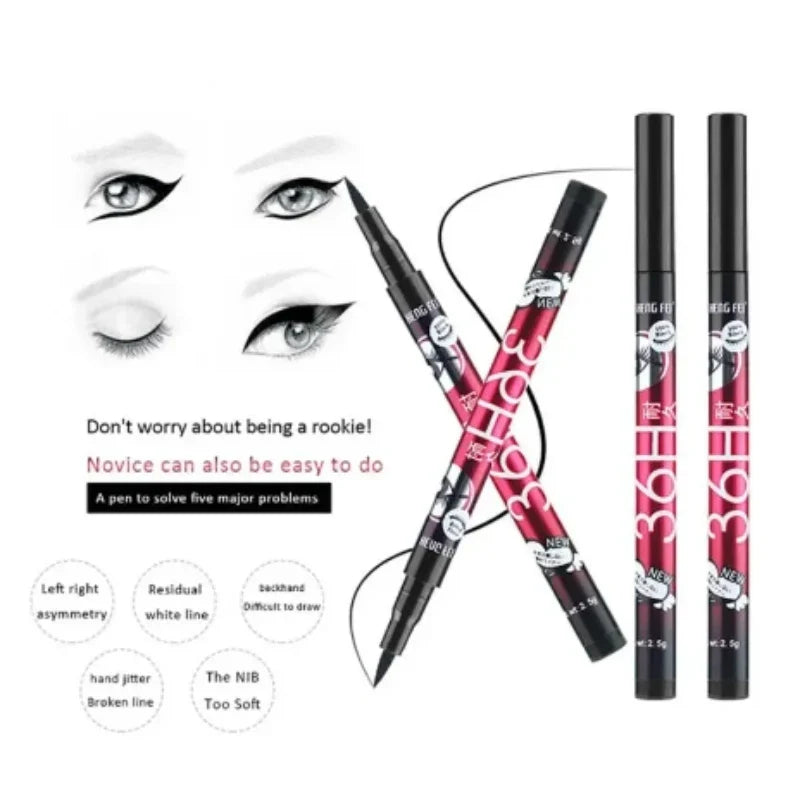 36H Waterproof Eyeliner Marker Pack of 2 – Long Lasting Smudge Proof Eye Liner Pen
