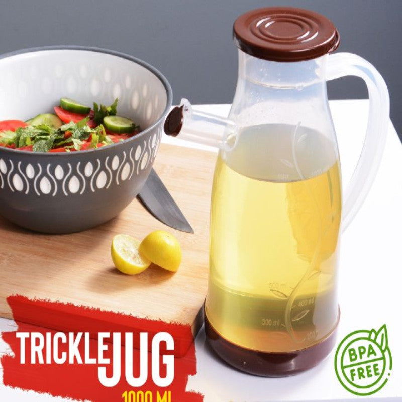 Trickle Oil Jug – Smart Control Oil Dispenser Bottle | Leak Proof Kitchen Oil & Vinegar Pourer