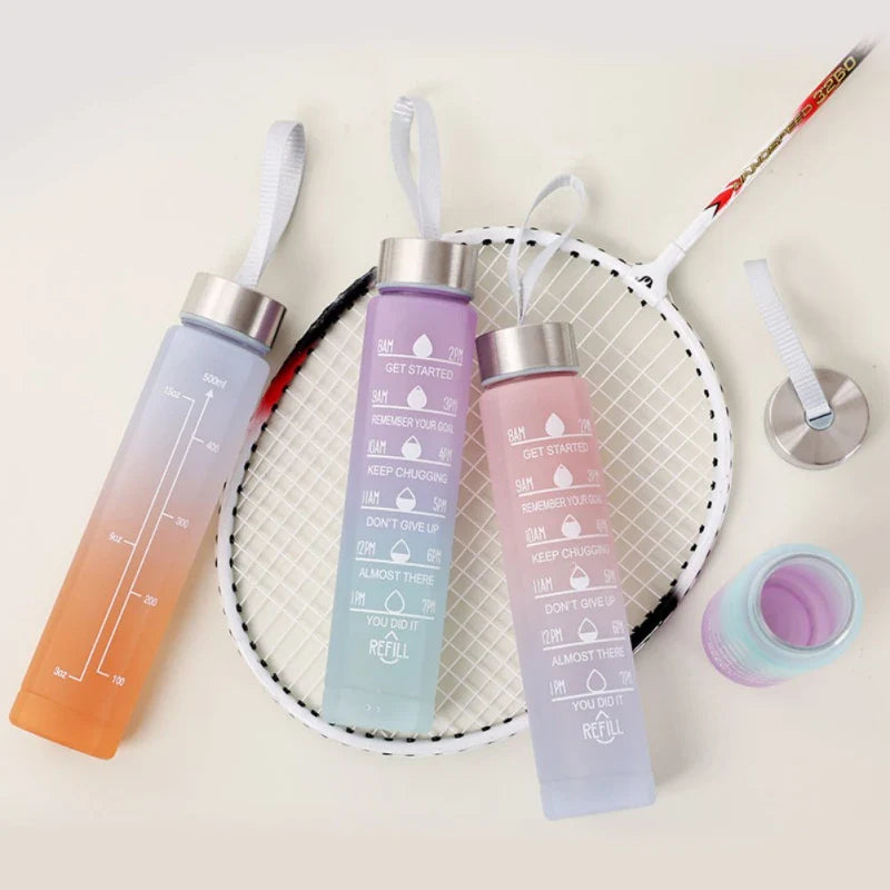 3PCS Water Bottle Set – Motivational Gradient Bottles