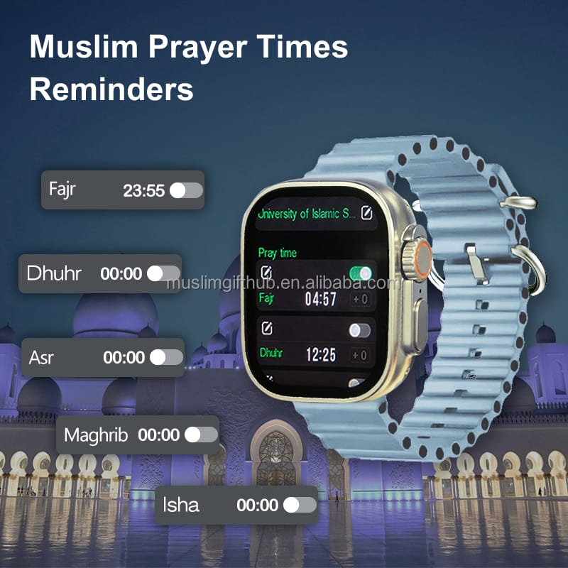 M9 Ultra Max Smart Watch – Islamic Prayer Time Reminder | Bluetooth Calling | Fitness Tracker