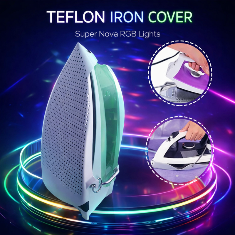 Pack of 2 Teflon Iron Cover Protector – Heat Resistant Non-Stick Iron Shoe Cover for Steam & Dry Irons