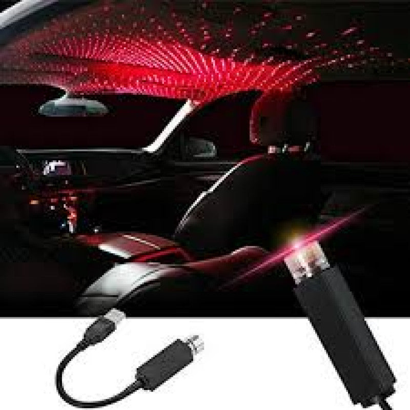 Car USB LED Star Light Projector – Interior Ambient Galaxy Light for Car