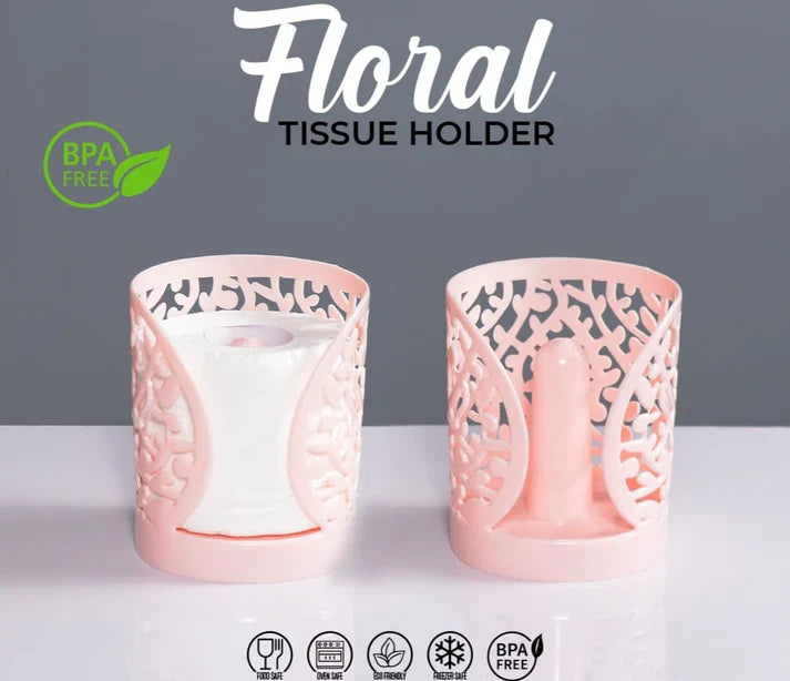 Floral Tissue Holder – Elegant BPA-Free Tissue Organizer