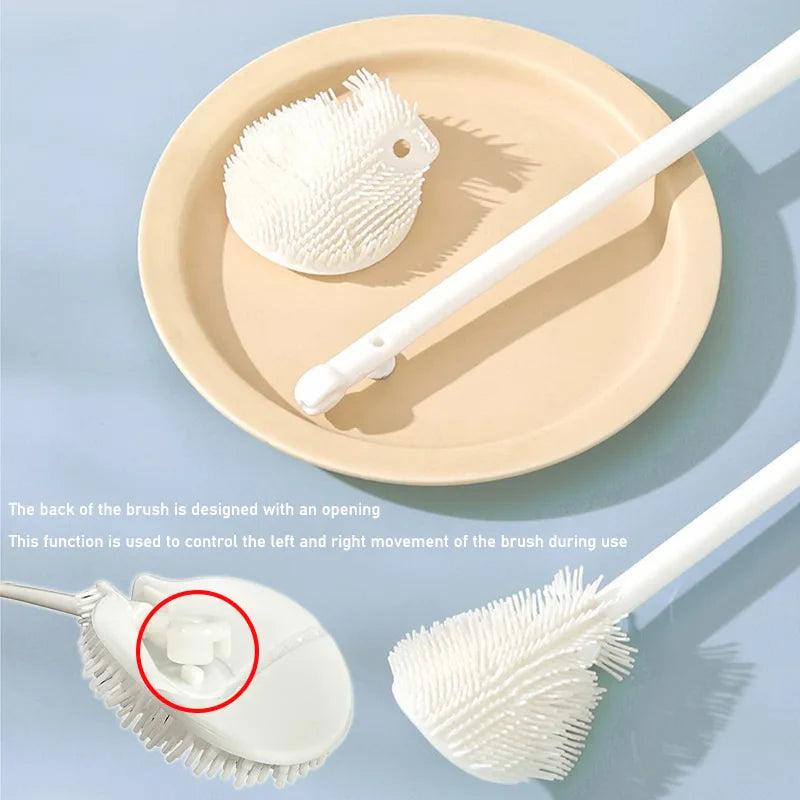 Pack of 2 Glass Cleaning Brush (Big) – 360° Bottle & Cup Cleaner | Long Handle Deep Cleaning Brush with Stand