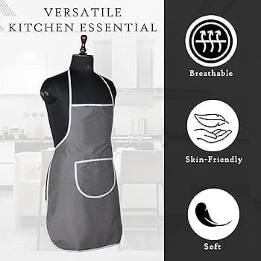 Pack of 2 Kitchen Apron – Waterproof Cooking Apron with Pocket | Adjustable & Comfortable Chef Apron