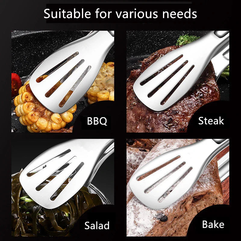 Stainless Steel Kitchen Tong – Multi Purpose Cooking & BBQ Tongs | Heat Resistant Food Serving Tong