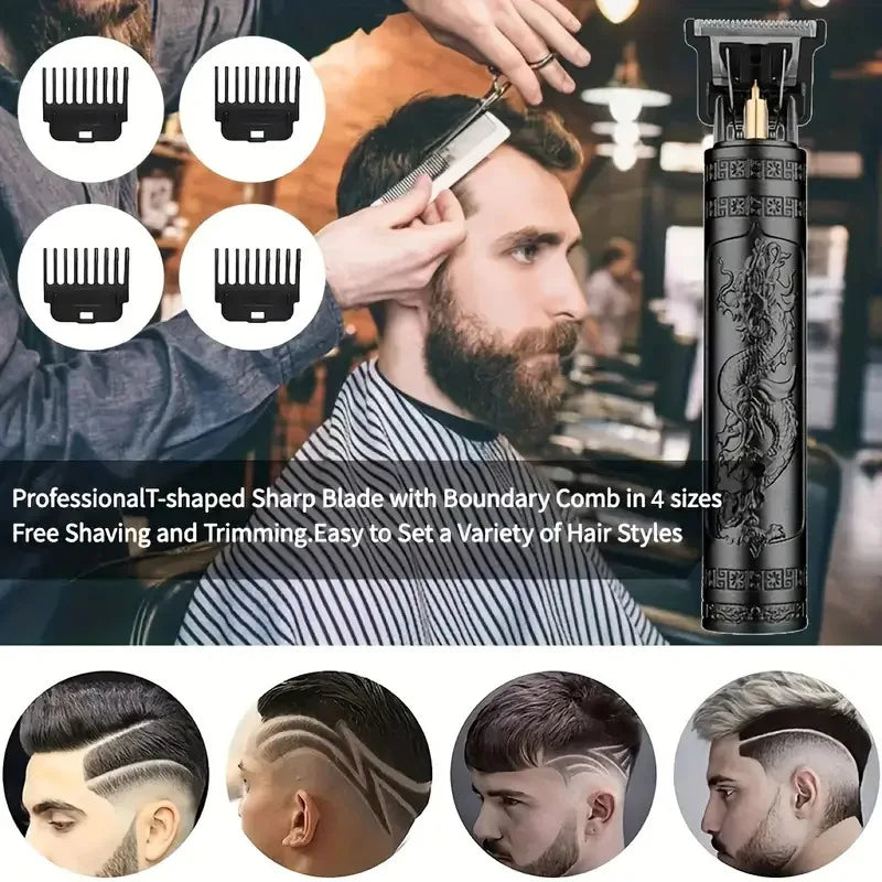 T9 Hair Trimmer – Rechargeable Professional Beard & Hair Clipper (Plastic Body)