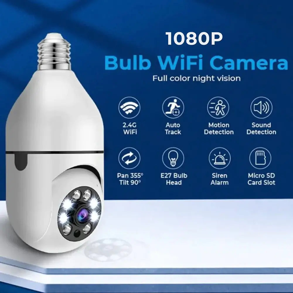 WiFi Bulb Camera 360° – HD Security Camera with Mobile App