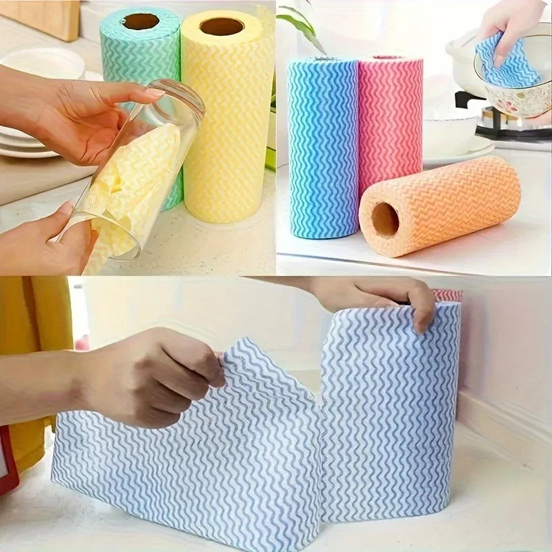 Kitchen Cleaning Tissue Roll (Small) – Reusable Dish Cleaning Cloth | Multi Purpose Kitchen Wipes