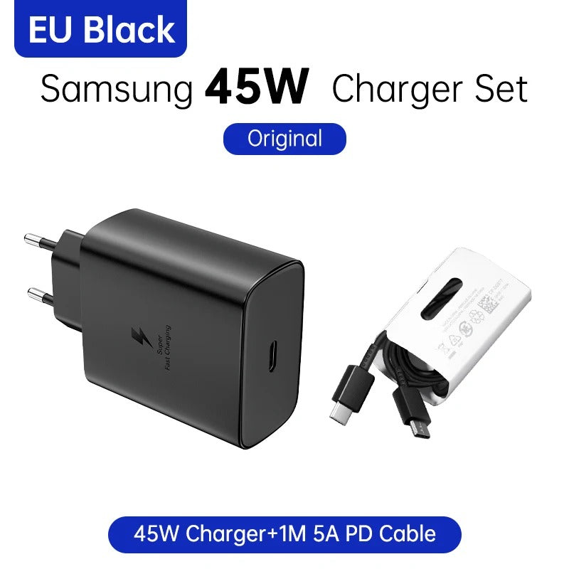 Samsung 45W Fast Charger Adapter – Super Fast Charging USB-C Power Adapter (Type-C)