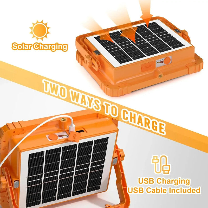 Murcy Portable Solar LED Light – Rechargeable Outdoor Flood Light | Waterproof Emergency Lamp