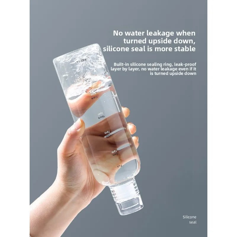 Transparent Scale Water Bottle – Large Capacity Hydration Tracker Bottle
