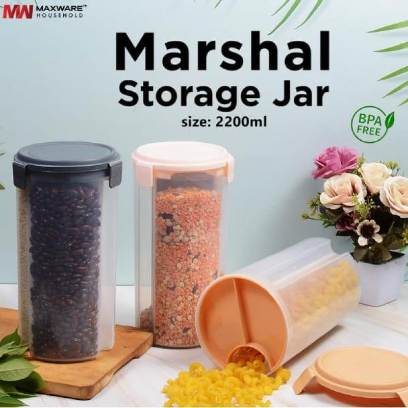 Marshal Storage Jar 2200ml – Airtight BPA Free Food Container | Kitchen Storage Jar
