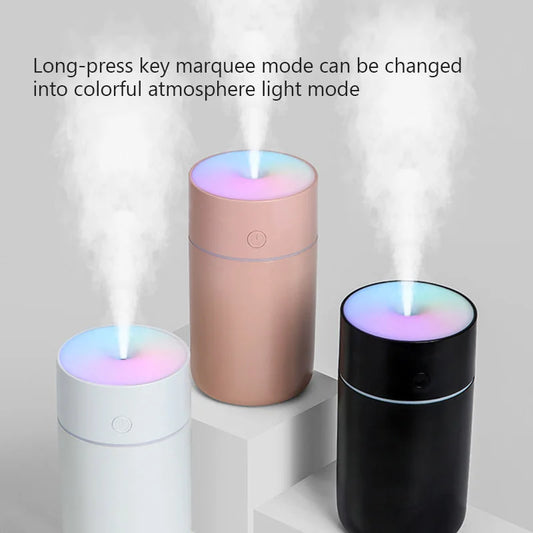 Large Capacity Humidifier Air Freshener – USB Mist Diffuser with LED Lights