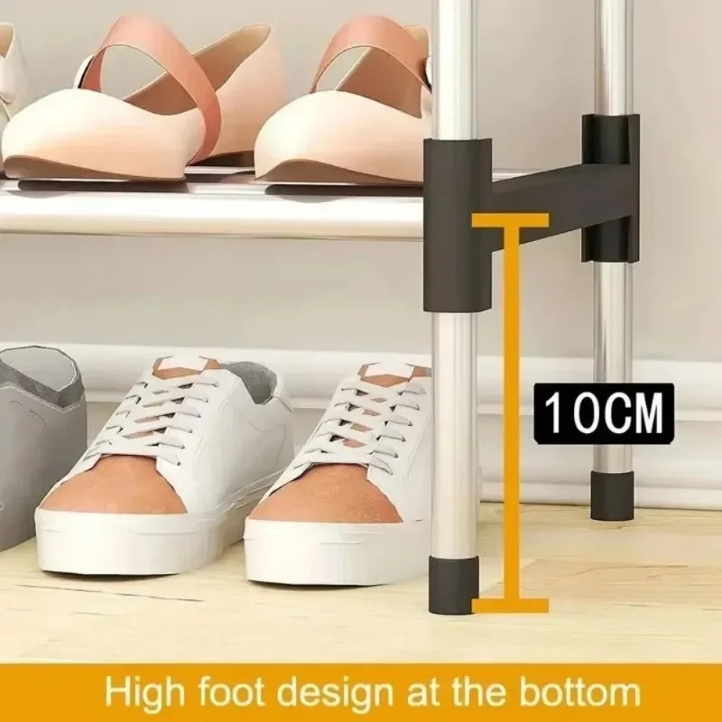 6 Layer Steel Shoe Rack – Heavy Duty Multi-Tier Shoe Organizer