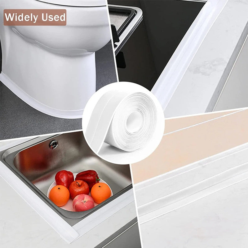 PVC Sealing Strip Tape – Waterproof Kitchen & Bathroom Gap Seal (Self-Adhesive)