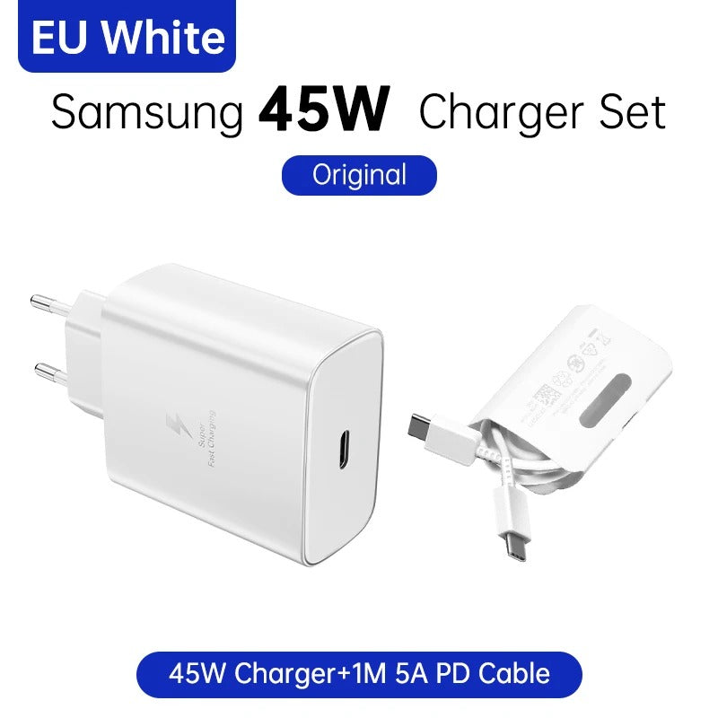 Samsung 45W Fast Charger Adapter – Super Fast Charging USB-C Power Adapter (Type-C)