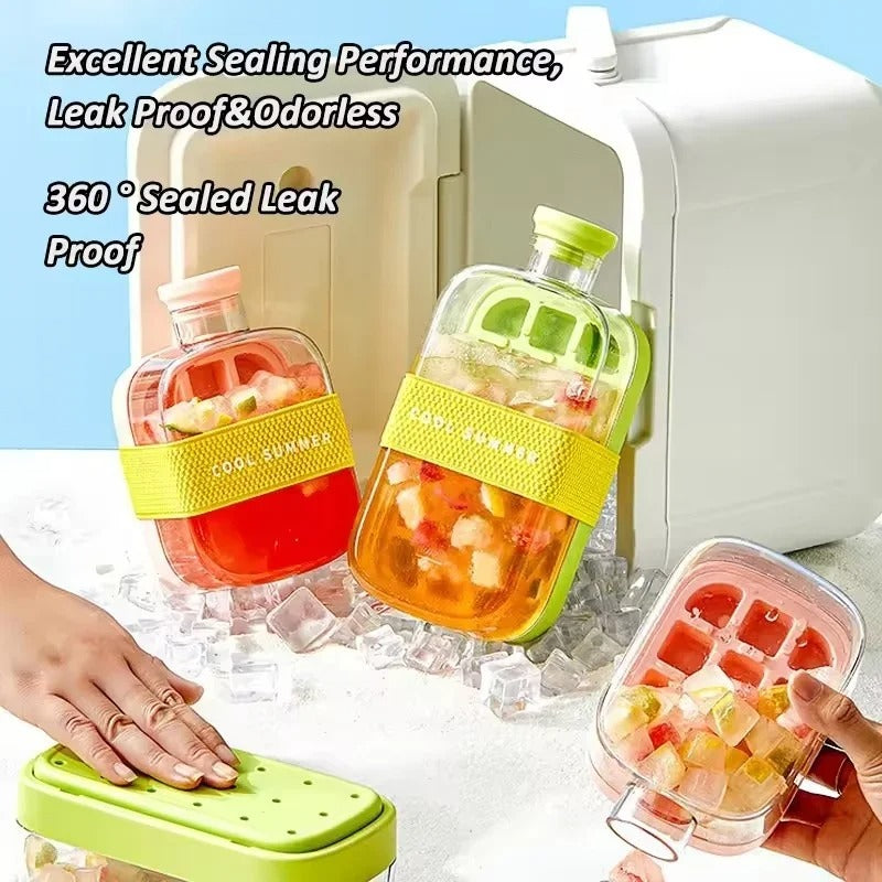 Cool Ice Cube Bottle 800ML – Built-in Ice Mold Water Bottle