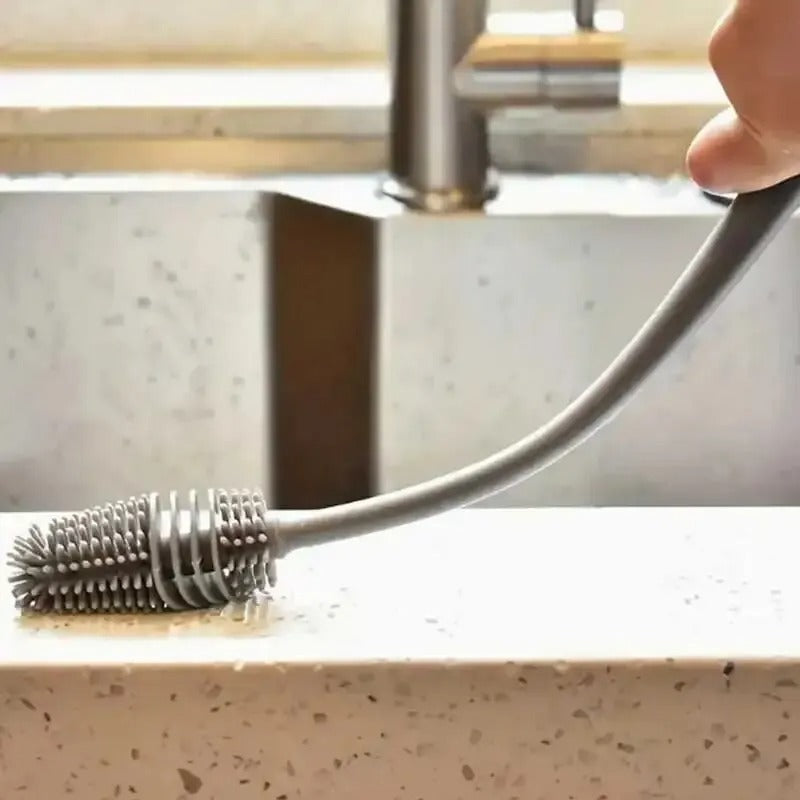 Pack of 2 Small Glass Cleaning Brush – Long Handle Bottle & Cup Washer