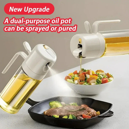 2-in-1 Oil Dispenser Bottle – Spray & Pour Kitchen Oil Sprayer