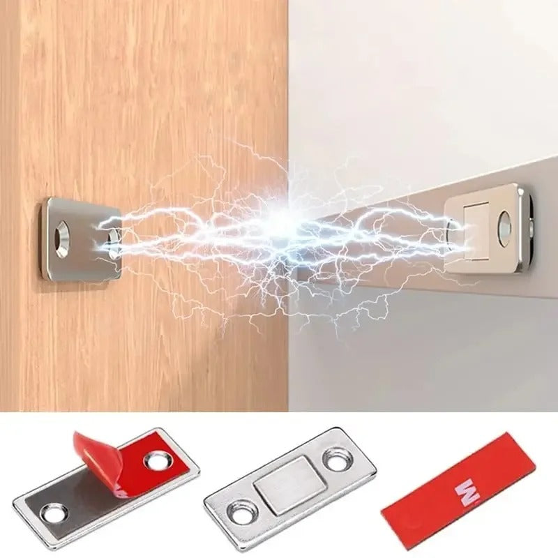 Pack of 3 Mini Door Magnet – Strong Magnetic Door Catch | Cabinet & Door Stopper
