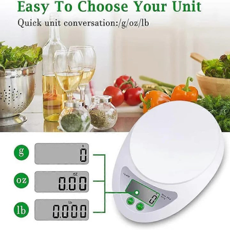 Digital Kitchen Weight Scale with Bowl – Accurate Food & Baking Scale