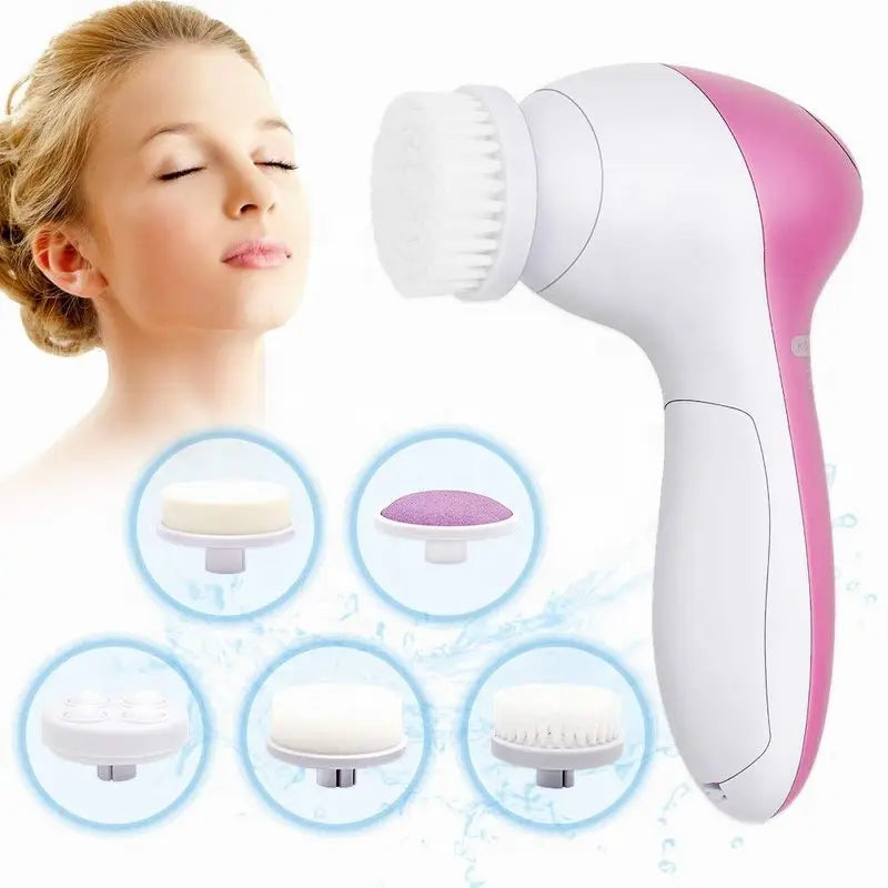 5 in 1 Facial Massager & Cleansing Brush – Electric Skincare Device