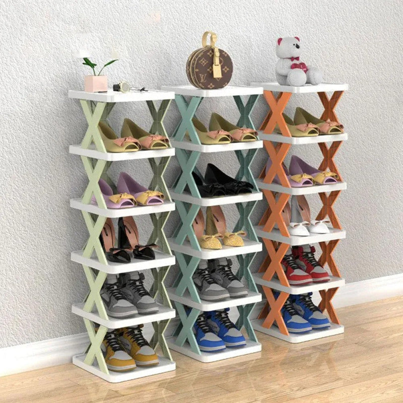 5 Layer X Shape Shoe Rack – Stylish Multi-Tier Space Saving Shoe Organizer