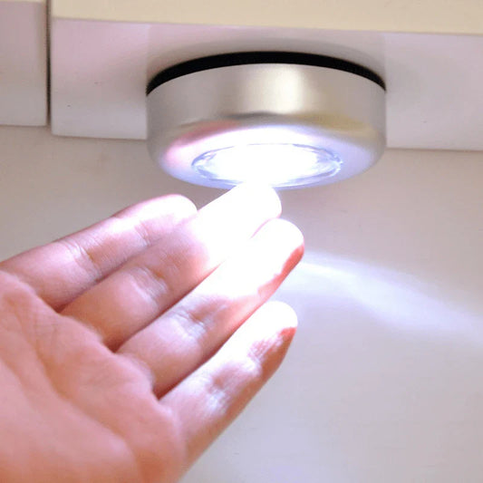 Pack of 3 LED Touch Cabinet Light – Wireless Stick On Light | Battery Operated Night Light for Kitchen, Wardrobe & Stairs