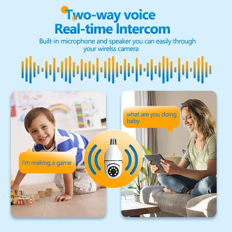 WiFi Bulb Camera 360° – HD Security Camera with Mobile App