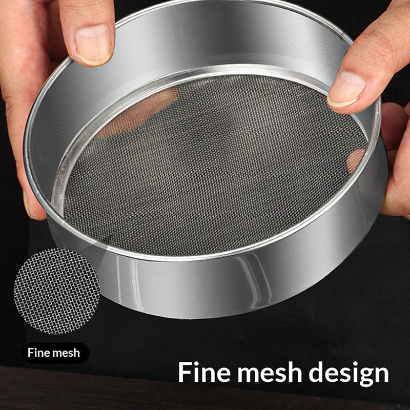 6 Pcs Fine Mesh Flour Sifter Set – Stainless Steel Baking Sieves