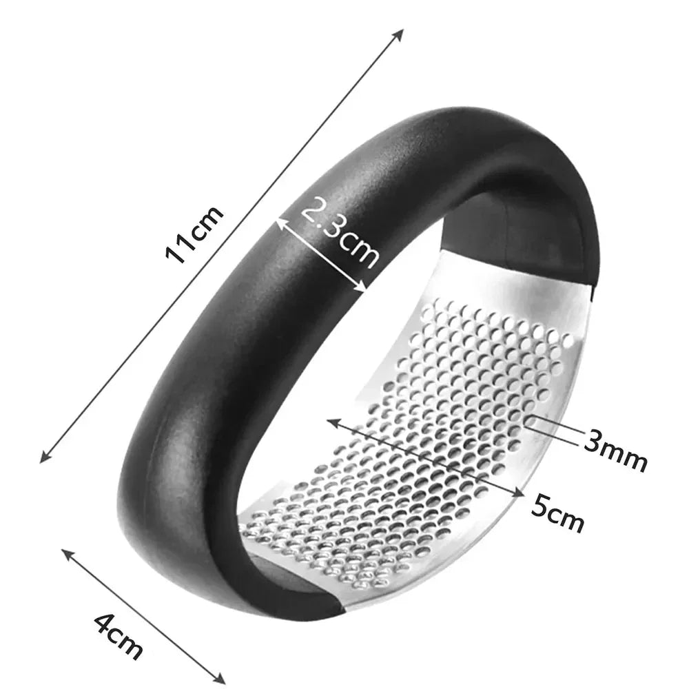 Garlic Press Crusher – Stainless Steel Garlic Mincer | Easy Grip Ginger & Garlic Crusher Tool