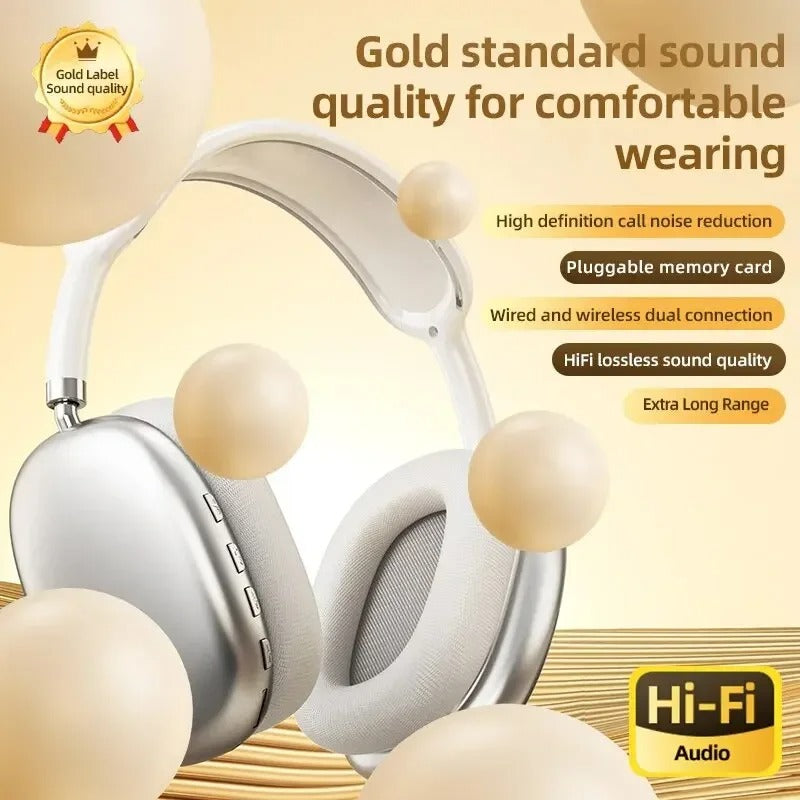 P9 Wireless Bluetooth Headphones – HiFi Stereo Sound, Noise Reduction & Memory Card Support