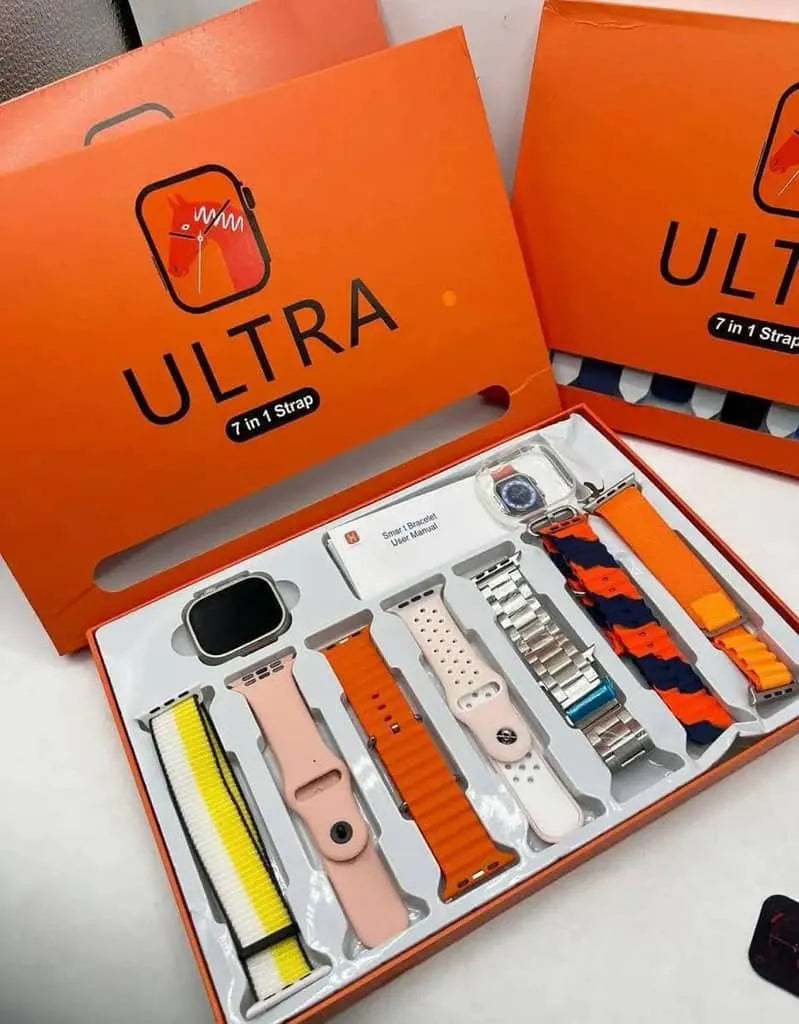 7 in 1 Ultra Smart Watch – Premium Smartwatch with 7 Interchangeable Straps