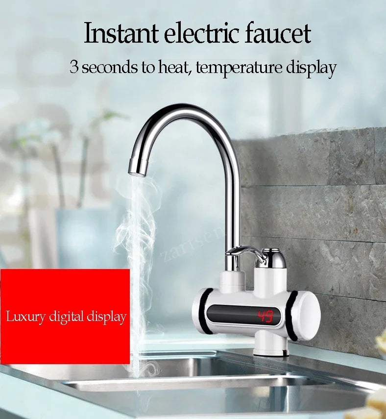 Instant Electric Faucet Water Heater – 3 Second Hot Water Tap with Digital Display