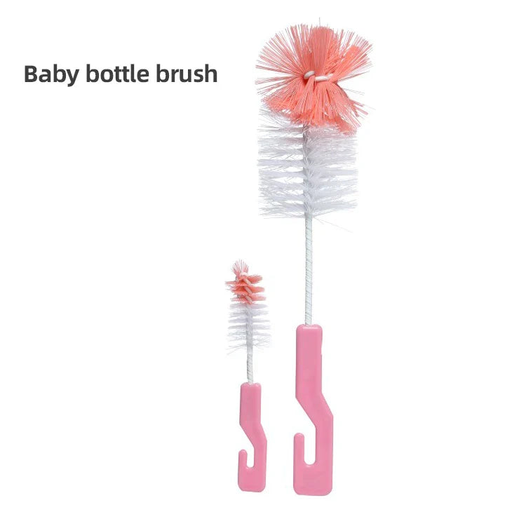Baby Bottle Cleaning Brush Set – 2-in-1 Nipple & Bottle Cleaner