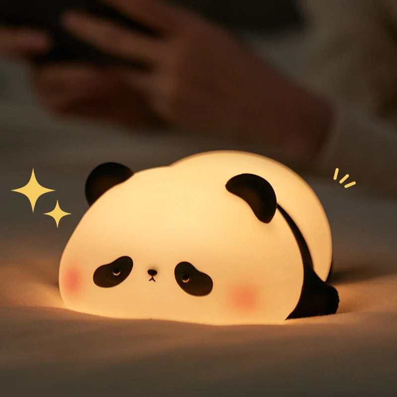 Cute Panda Rechargeable Night Lamp – Soft Silicone LED Touch Light