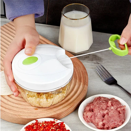 Speedy Chopper – Manual Pull Vegetable Chopper | Onion, Garlic & Meat Cutter