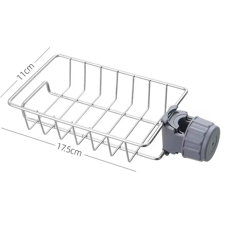 Kitchen Sink Rack Organizer – Faucet Sponge Holder & Storage Caddy