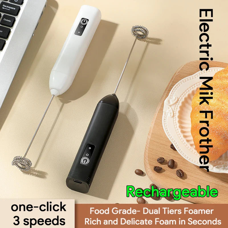 Rechargeable Coffee Beater – Electric Milk Frother | Double Loop