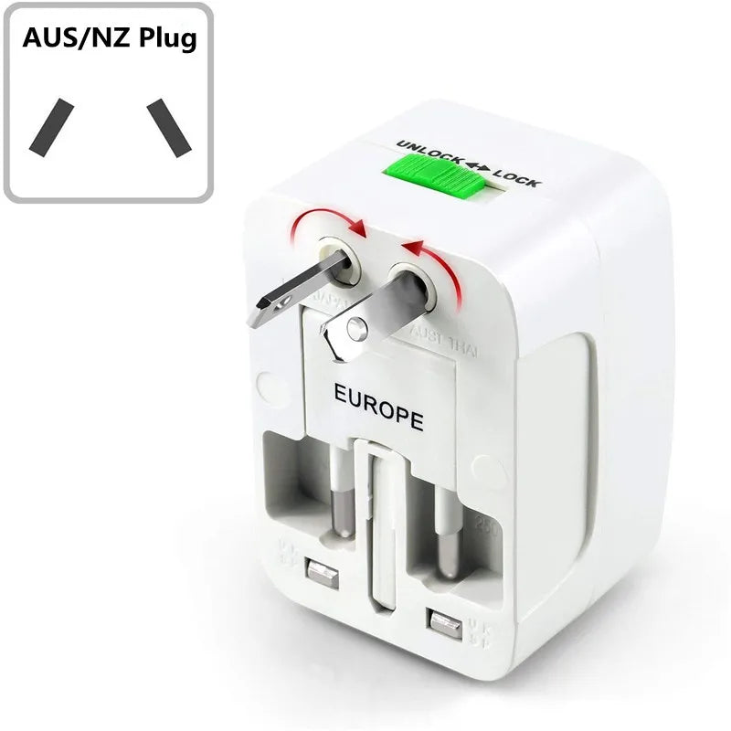Universal Travel Adapter with USB Charging Ports – Worldwide Plug Converter | Fast Charging Multi Plug