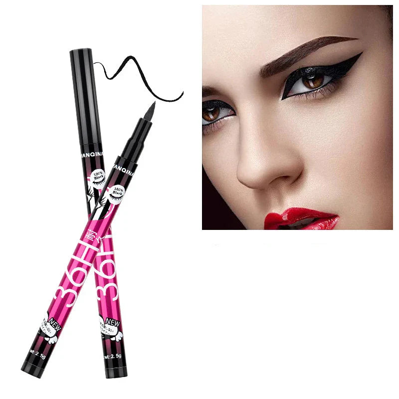 36H Waterproof Eyeliner Marker Pack of 2 – Long Lasting Smudge Proof Eye Liner Pen