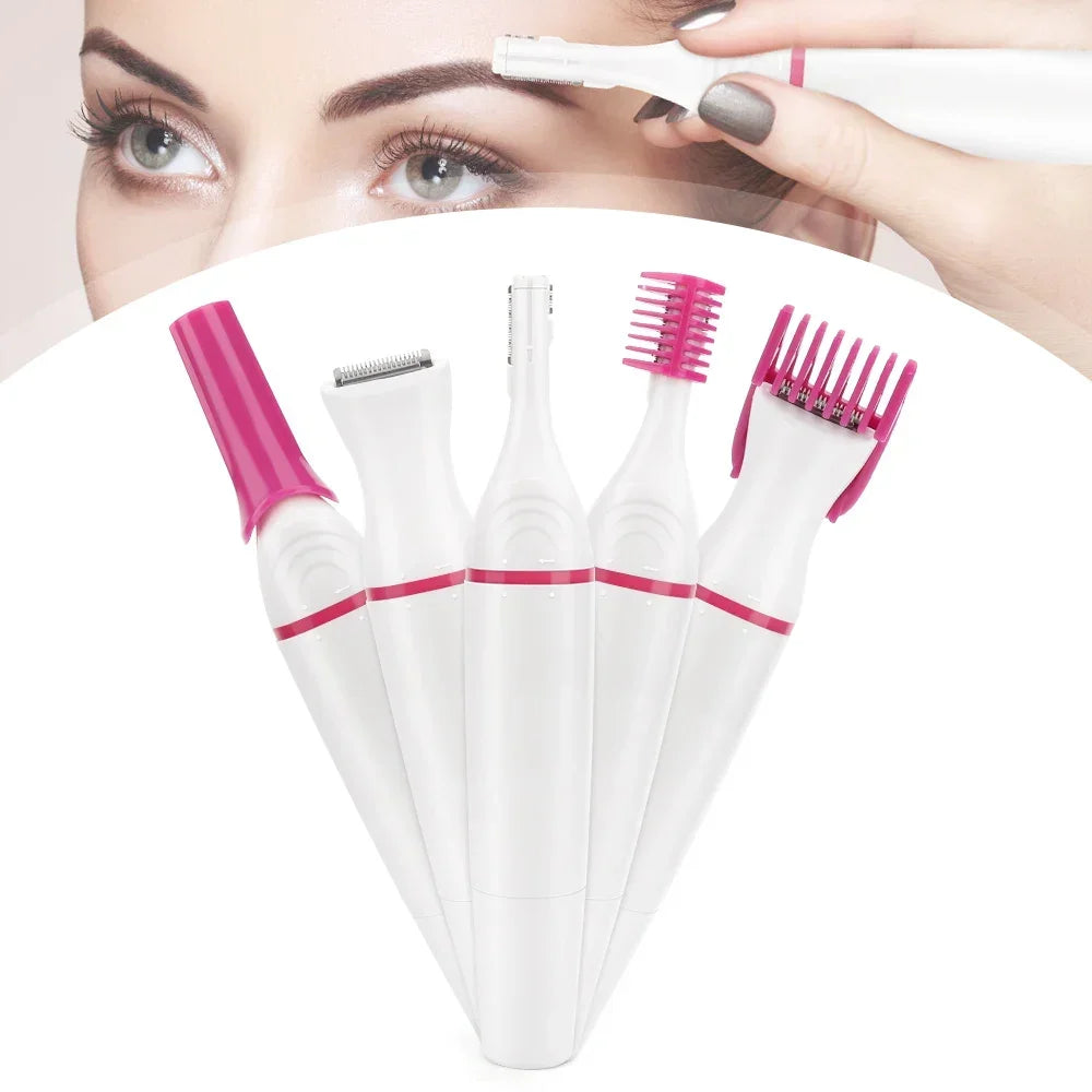 5 in 1 Ladies Electric Trimmer – Veet Style Waterproof Hair Removal Kit