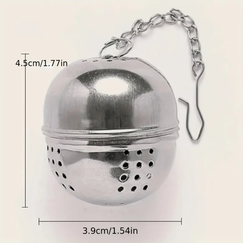 Pack of 2 Tea Ball Infuser – Stainless Steel Loose Tea Strainer | Reusable Tea Filter with Chain