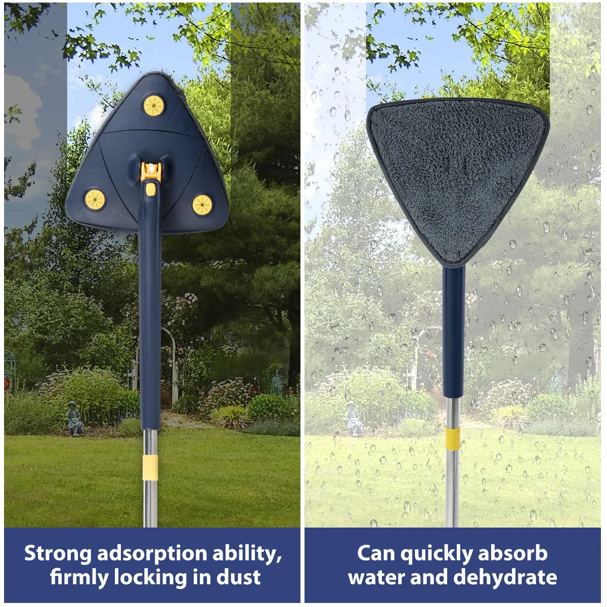 Triangle 360° Mop Refill Pad – Microfiber Replacement Head for Corner Mop