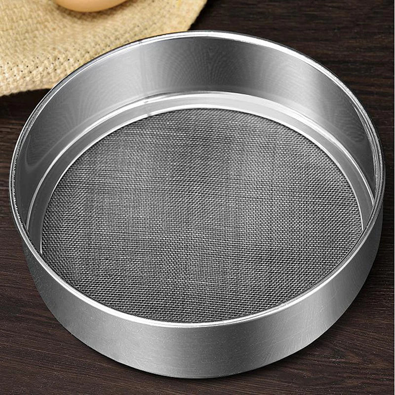6 Pcs Fine Mesh Flour Sifter Set – Stainless Steel Baking Sieves